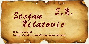 Stefan Milatović vizit kartica